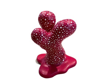 Contemporary Abstract Blob l Sculpture | Handmade Plaster Figurine | Soft Post Modern Art | Bookshelf Table Decor