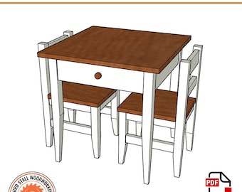 Plans for Toddler Activity Table with Chairs and Storage