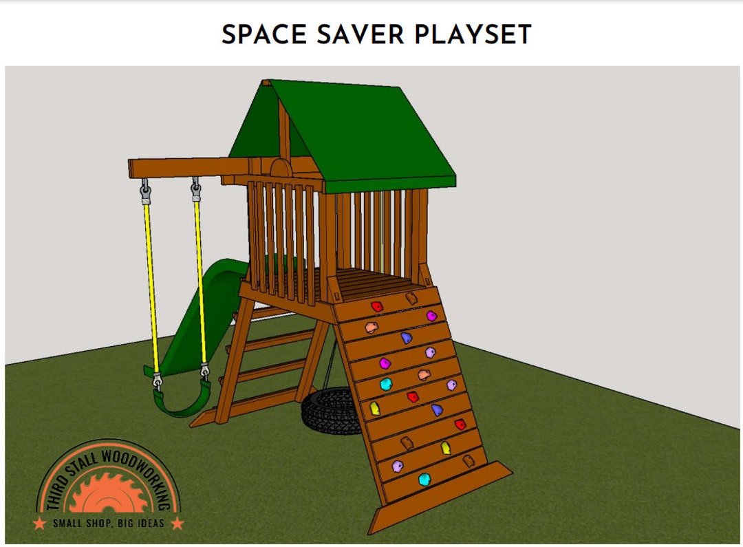 Plans for Backyard Space Saver Playset Etsy