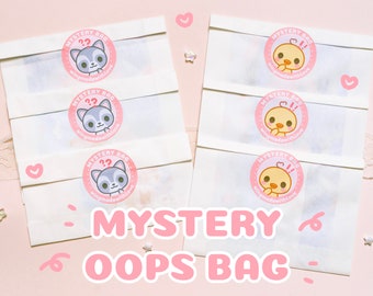 Mystery Oops Bags - Super Discounted Oopsie B-Grade Cute Holographic Stickers Bundle - Kawaii Surprise Grab Bags
