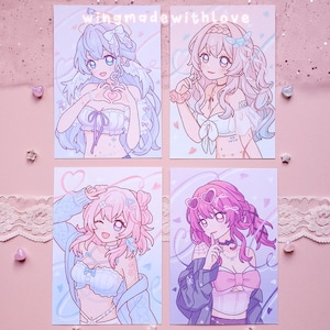 Honkai Star Rail Matte/Holographic Print Robin Firefly March7th Kafka Pastel Aesthetic Anime HSR Poster - by wingmadewithlove