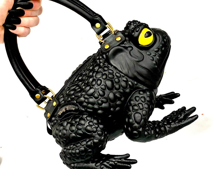 Black Toad Bag Purse Windy Willow Cottage Core Witch Frog Etsy