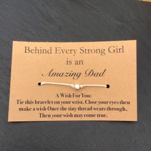Braccialetto dei desideri per papà, regalo per lui, carta del braccialetto, fantastico regalo di papà
