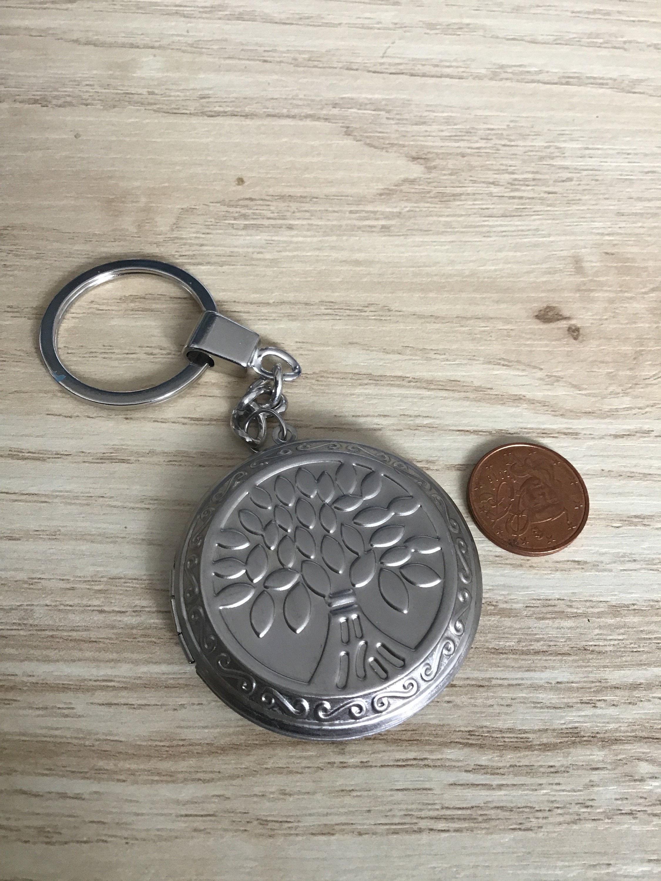 Custom Keychains Sterling Silver Photo Locket Keyring Personalised