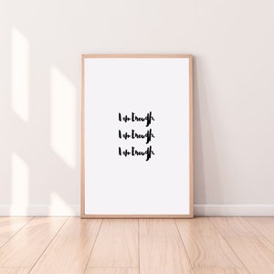 I Am Enough Wall Art, Positive Affirmation Printable Wall Art, Self-Love Printable, I Am Enough Positive Prints, Digital Wall Art