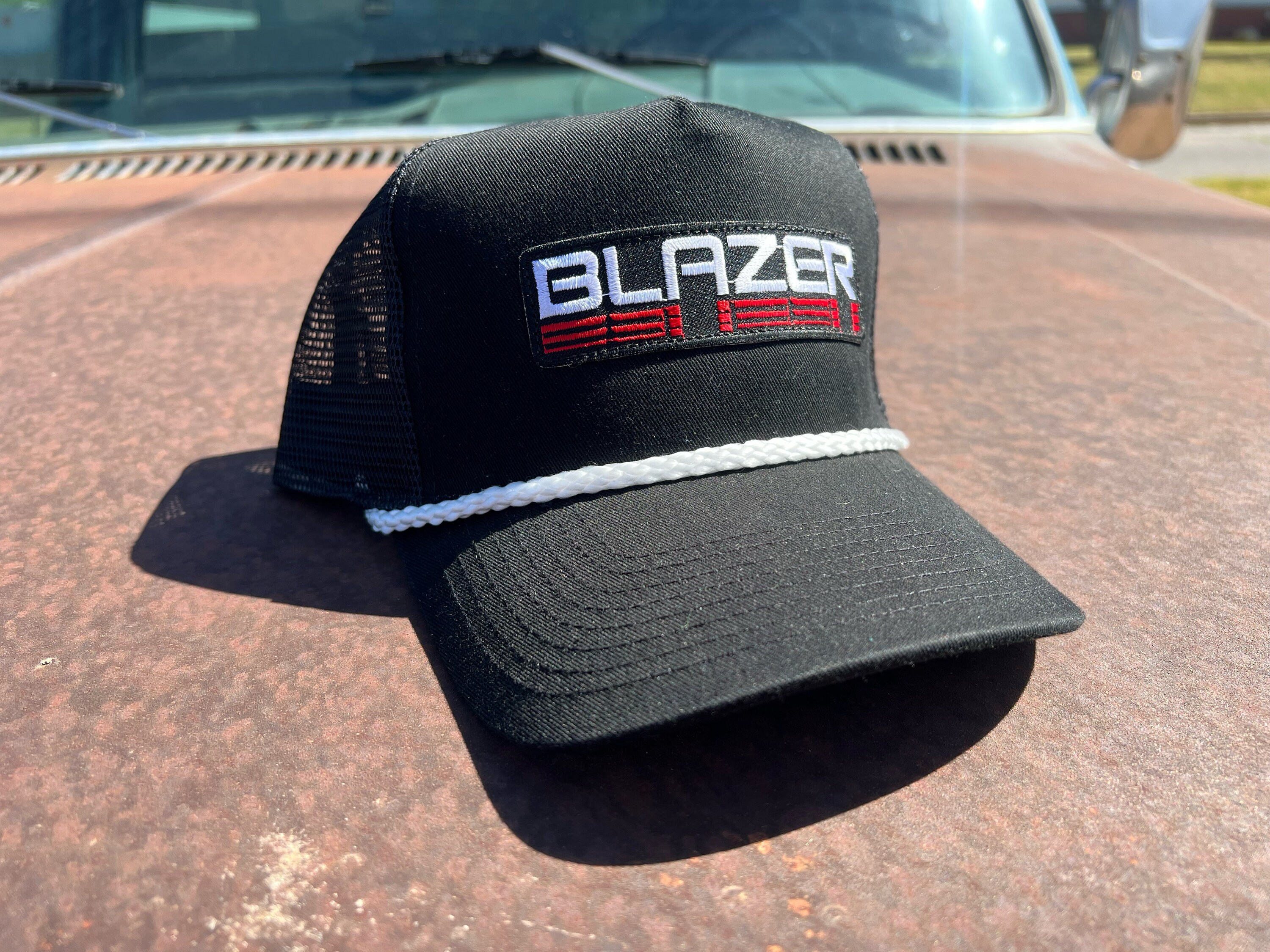 Vintage Chevrolet BLAZER TRUCK ROPE snap back hat chevy — OKLAHOMA