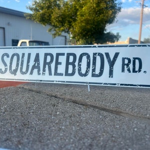Custom Chevy GMC C10 SQUAREBODY RD Truck Street Sign  18x4 Inches - Perfect for Chevy Man Cave Garage