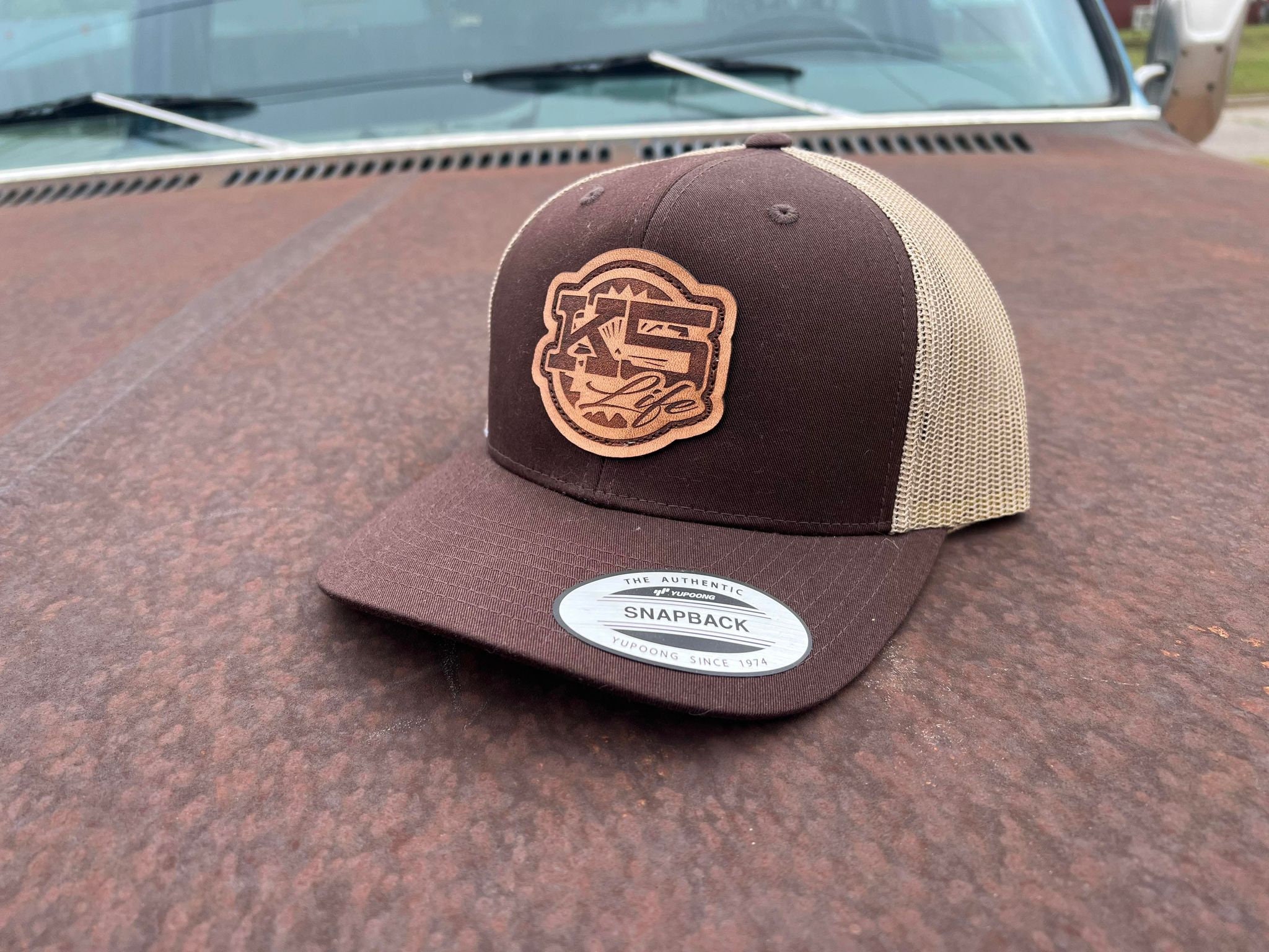 Leather Patch chevy K5 blazer Silverado mesh trucker hat — OKLAHOMA ...
