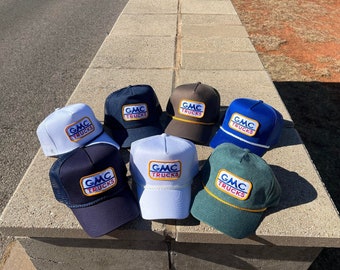 Vintage Chevy GMC Rope Snapback Trucker Hat - Multi Colors Available - Classic Logo for GMC Truck Lovers - Stylish Headwear