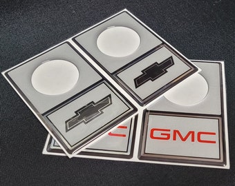 Chevy GMC C10 Square Body Door Lock Guards | Bowtie GMC Style | UV Resistant Epoxy | 2pc Pack | Free Shipping