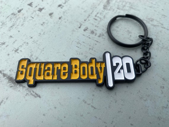 Metal stamped shop keychains