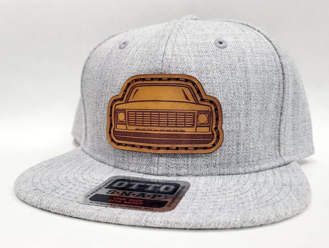 Chevy Silverado Round Eye Mesh Trucker Hat With Genuine Leather Patch