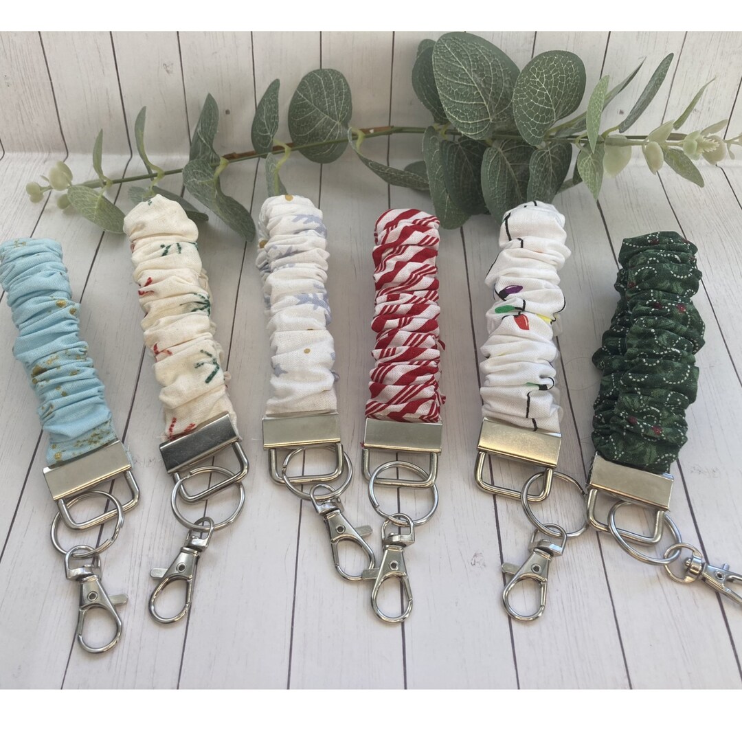 Scrunchie Key Chain | Scrunchie Key Fob | Keychain | Key Chain | Key ...