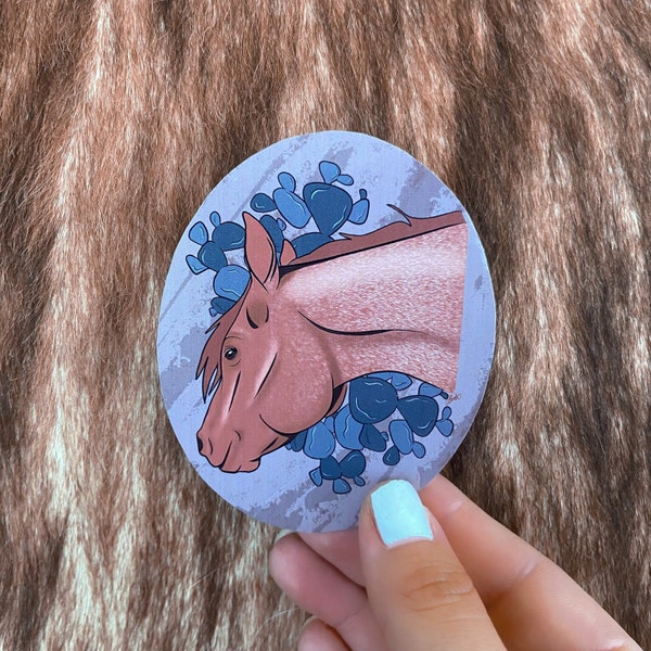 Desert Red Roan Horse Sticker