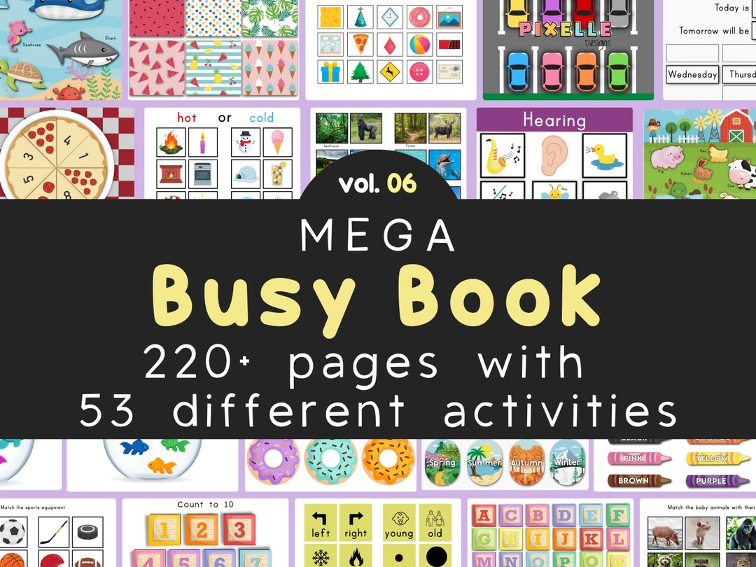 Printable Busy Book for Toddlers  Preschool Homeschool