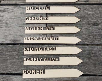 12 Pack of FUNNY Garden Markers, FUNNY Garden Stakes