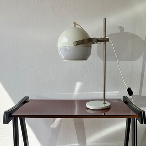 Mid-century Adjustable Desk Lamp | 70s Standing Spotlight | Atomic Lighting | Retro Modern | Space Age Eye Ball Design | Vintage White Light