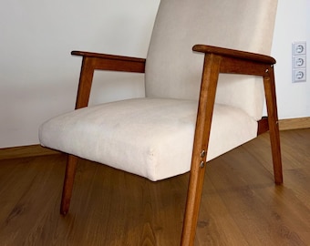 Restored Midcentury Modern Armchair / Vintage Armchair / Retro Armchair / Yugoslavia 1960s Cocktail Armchair / Mid-century Modern Furniture