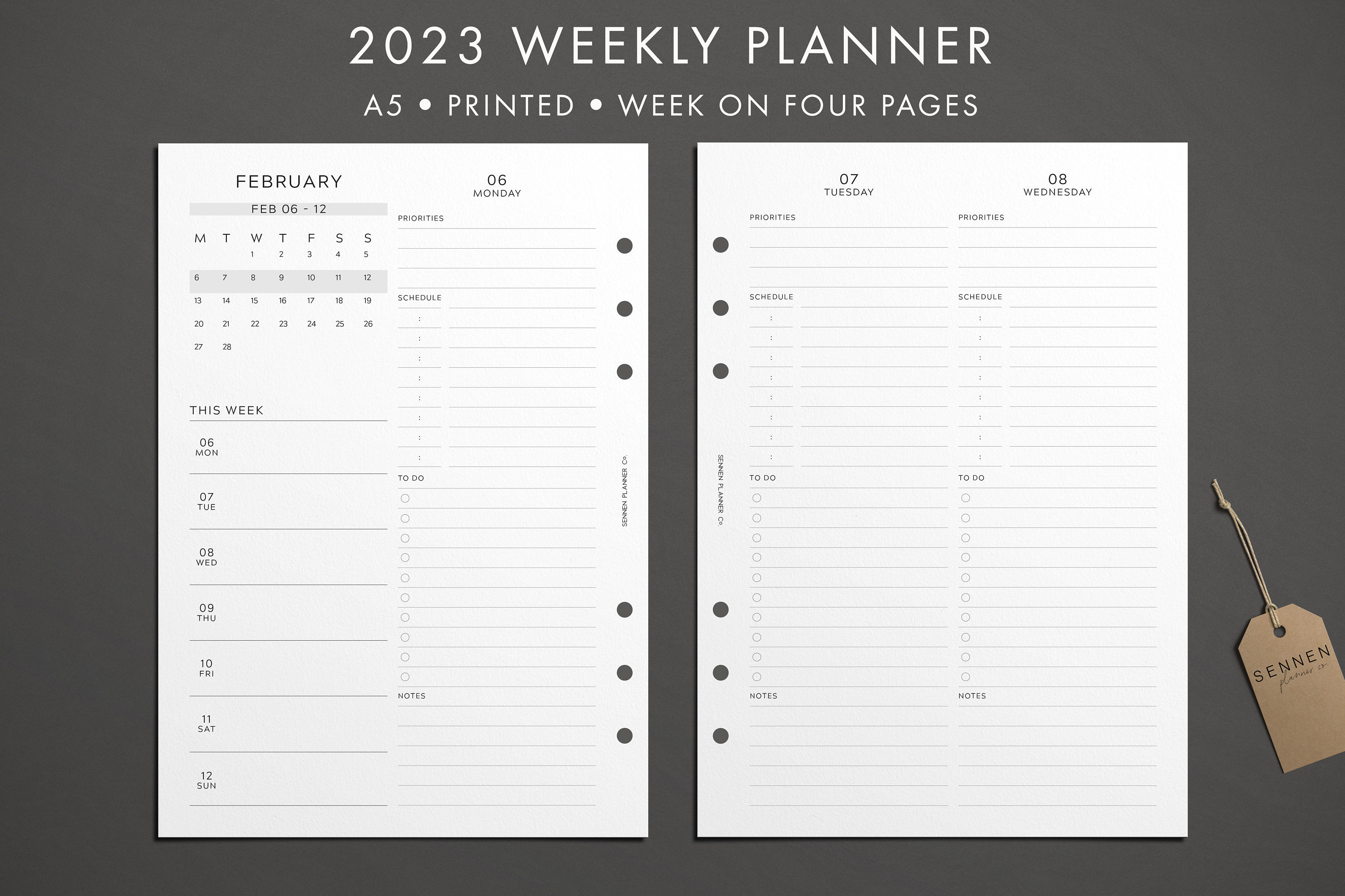 2024 Minimalist Daily Planner 2DO1P - 8LOTUS