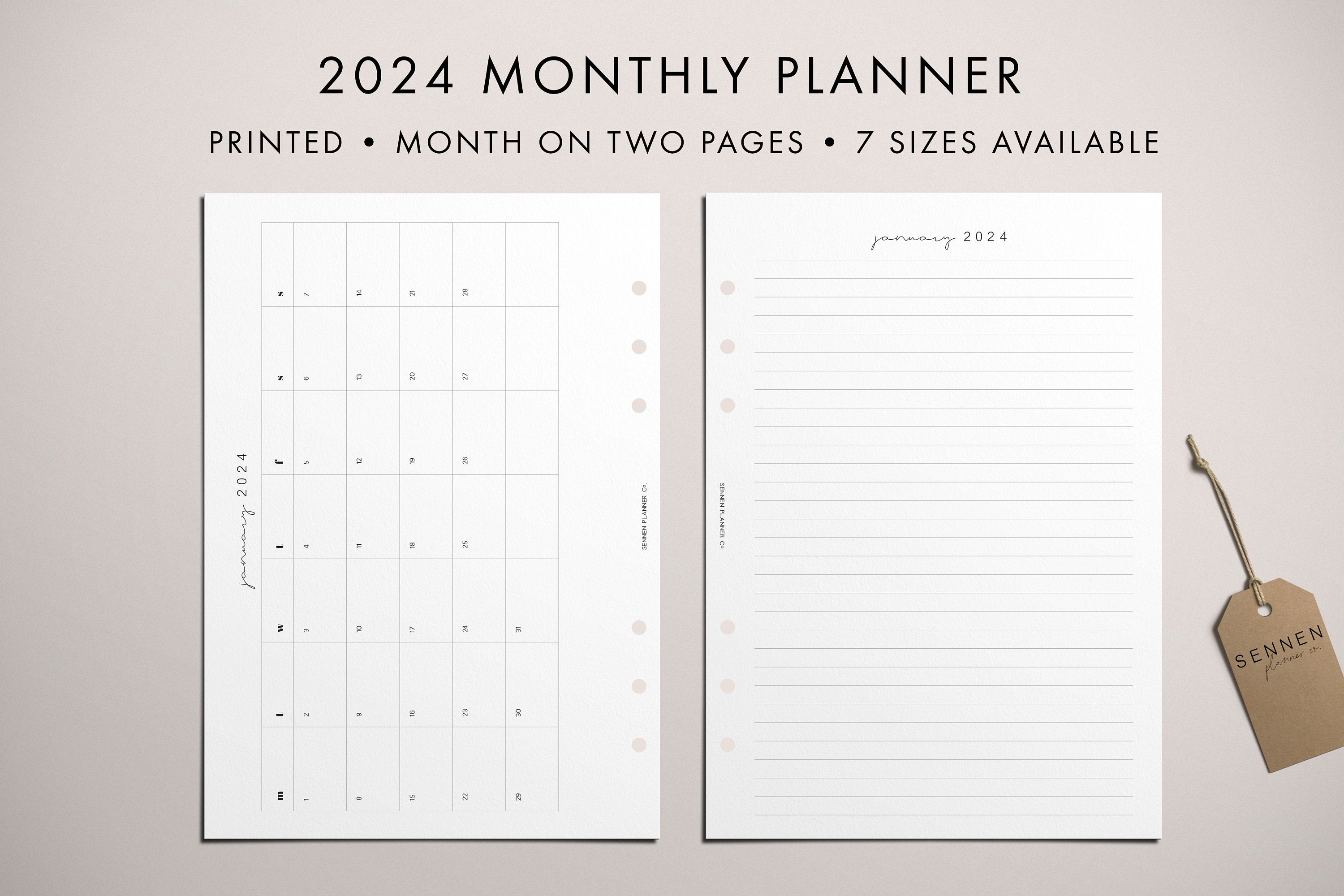 2024 MO2P MONTHLY Planner Insert, MAY PAPER CO.