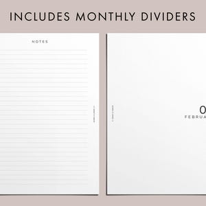 2025 Monthly Planner, PRINTABLE, Classic Calendar Style, Month on 2 ...
