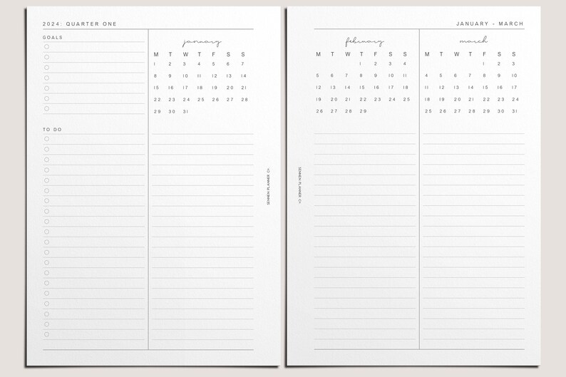 2024 Quarterly Overview, PRINTABLE, Month at a Glance, Quarter at a ...