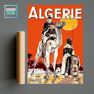 Algeria - Arabian Travel Poster - Vintage Retro Travel Wall Art Decor - Minimalist Travel Poster  - Travel Poster Gift ideas