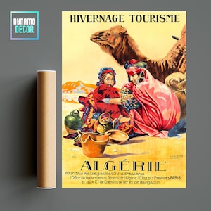 Algeria- Arabian Travel Poster - Vintage Retro Travel Wall Art Decor - Minimalist Travel Poster  - Travel Poster Gift ideas