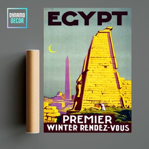 Egypt - Arabian Travel Poster - Vintage Retro Travel Wall Art Decor - Minimalist Travel Poster  - Travel Poster Gift ideas