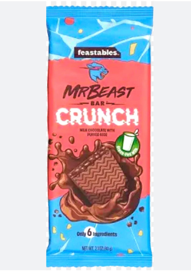 Buy Feastables Mrbeast Crunch Milk Chocolate Bar Online in India - Etsy