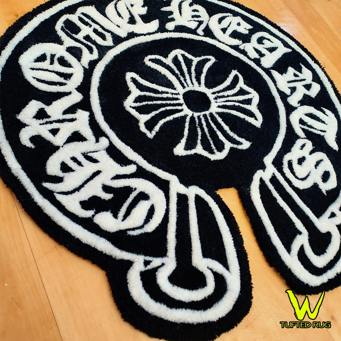 Chrome Hearts Tufted Rug Streetwear Home Decor Custom Tufted Rug Living