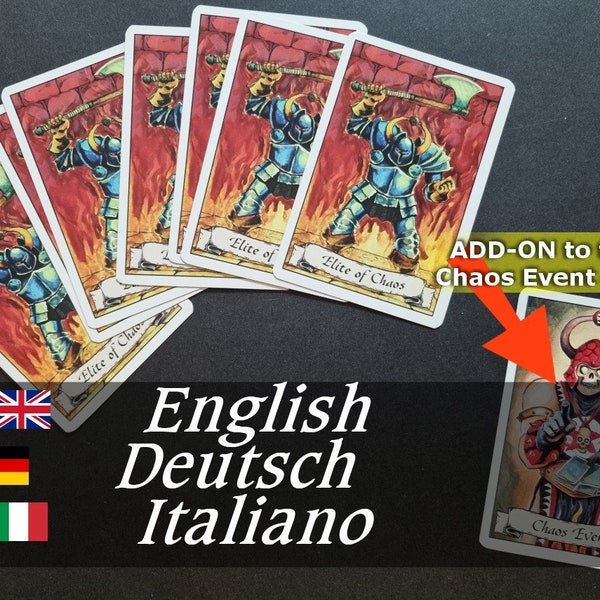 Elite of Chaos - Karte (zugelassen für HeroQuest) English/Deutsch/Italiano