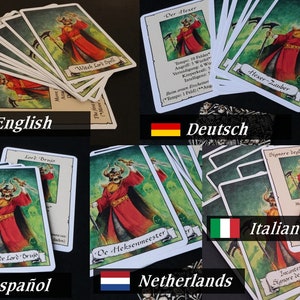 Witch Lord Spell cards English Deutsch Netherlands Italiano Español perfect for custom HeroQuest