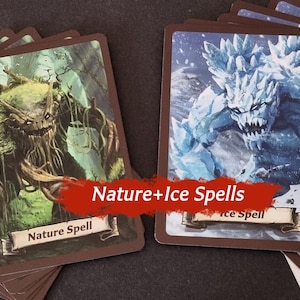 Nature and Ice Spell kundenspezifische Karten ideal für HeroQuest English Deutsch Italiano Espanol 2021 2025