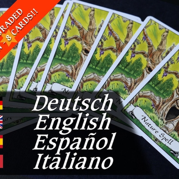 Nature Spell custom cards great for HeroQuest English Deutsch Italiano Espanol 1989-1992