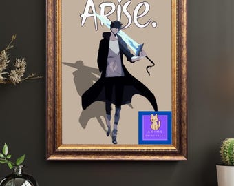 Arise Jin Woo minimal printable poster. PDF and PNG A3