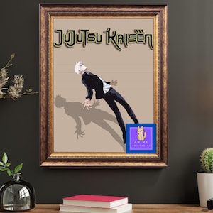 JJK Gojo minimal printable poster. PDF and PNG A3