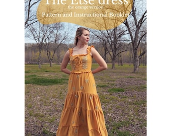 Eras inspired Este Dress Pattern and instructional Booklet. Make the Orange or the Bronze Taylor concert dress!