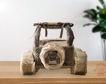 Jeep Diaper Cake/diaper cake/baby shower gift/baby shower centerpiece/baby shower diaper cake/baby boy shower/baby girl shower