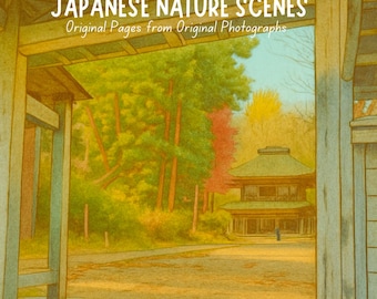 Japan Nature Scenes Coloring Book