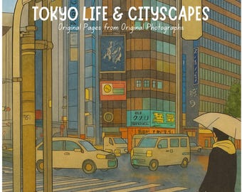 Tokyo Life & Cityscapes Coloring Book