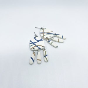 Abstract Earrings, Squiggly Earrings, Artist Earrings, Handmade Gifts, Polymer Clay