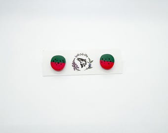 Rainbow Trout Studs, Fish Earrings, Gifts for Anglers, Handmade Gifts, Polymer Clay