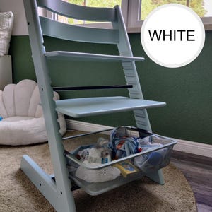 USA ONLY - Ikea Adapter Set - Stokke Tripp Trapp - for Trofast metal basket tubs - Color *white*