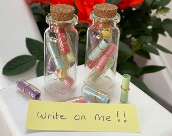 X Message in a bottle: gift for her, cute gift, Valentines Gift, birthday gift for her, gift for him, Anniversary Gift, Stocking Filler