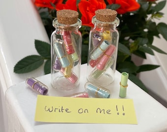 X Message in a bottle: Gift for Him, Cute Gift, birthday gift for him, gift for boyfriend, Valentines Gift for Him, Unique Gift