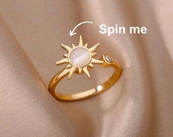 Star Anxiety Ring: Worry Ring | Anxiety Ring | Fidget Ring | Skin Picking | Mindfullness | Gift for her | Spinner Ring