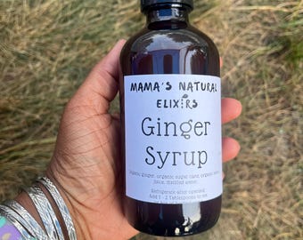 Jarabe de jengibre de 8 oz - Mama’s Natural Elixirs