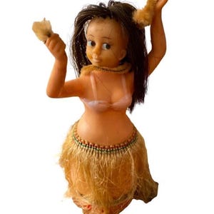 Vintage Hawaiian Hula Dancer Doll Toy