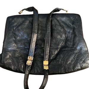 Bolso vintage de cuero negro